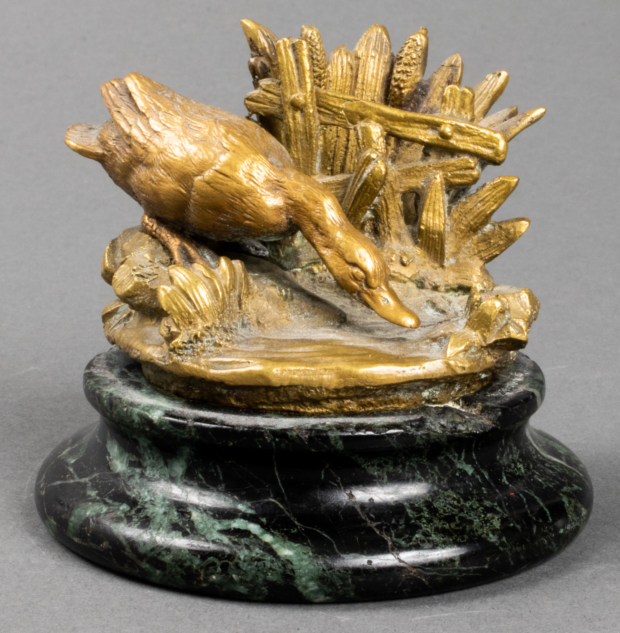 VIENNA BRONZE & MARBLE DUCK
