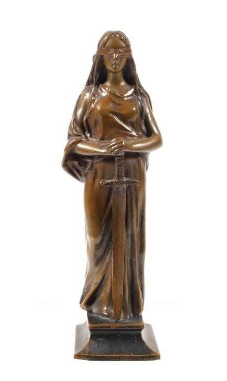 VIENNA BRONZE STATUE OF BLINDFOLDED
