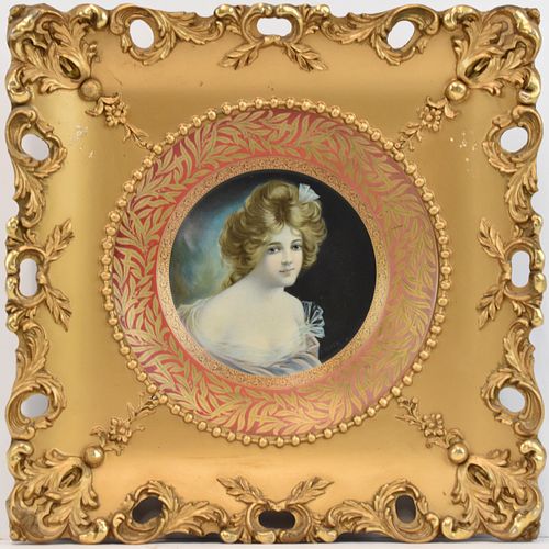 VIENNA DRESDEN TIN ART PLATE
