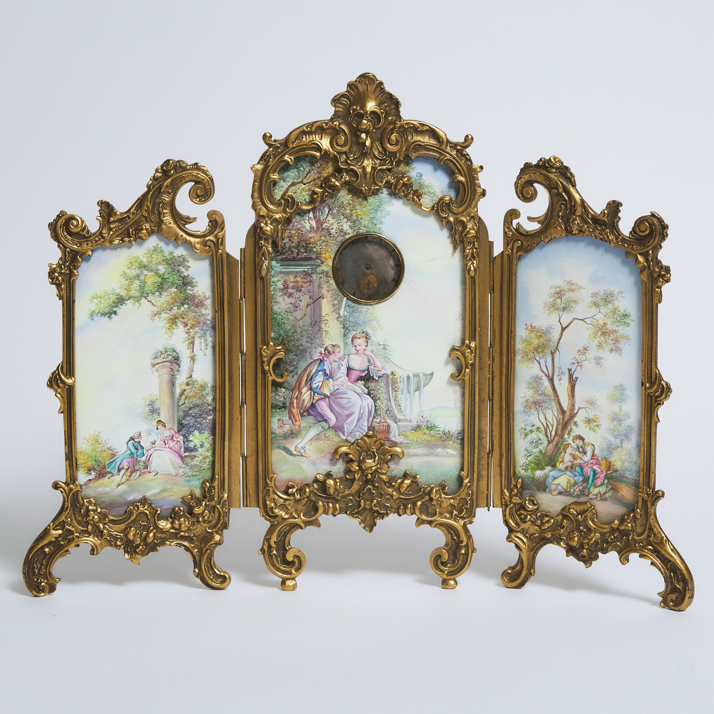 Vienna Enamel Mounted Gilt Bronze