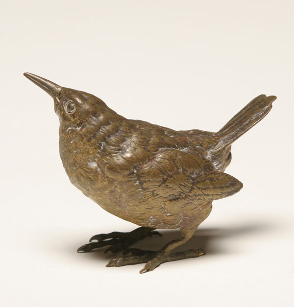 Vienna gilt bronze wren. Marked