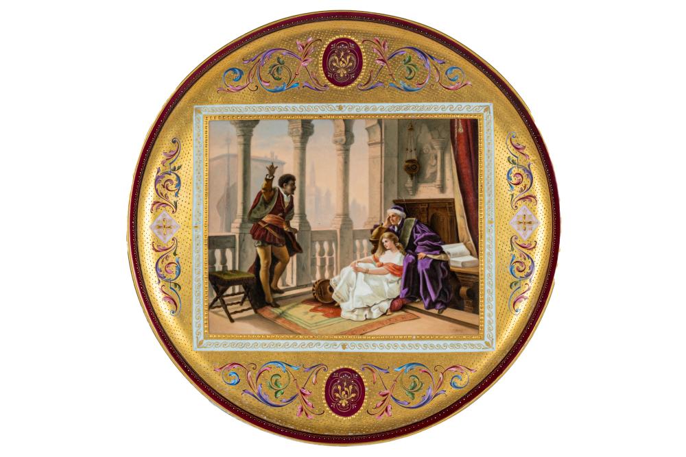 VIENNA GILT PORCELAIN CHARGER: