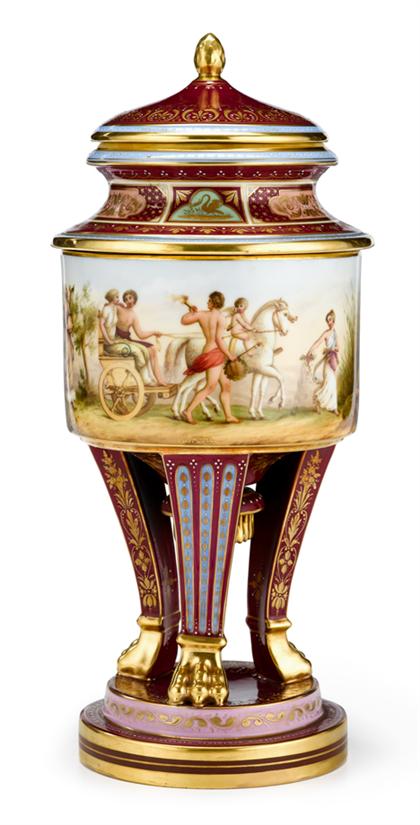 Vienna ox-blood red porcelain