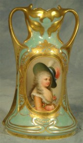 Vienna porcelain HP portrait h
