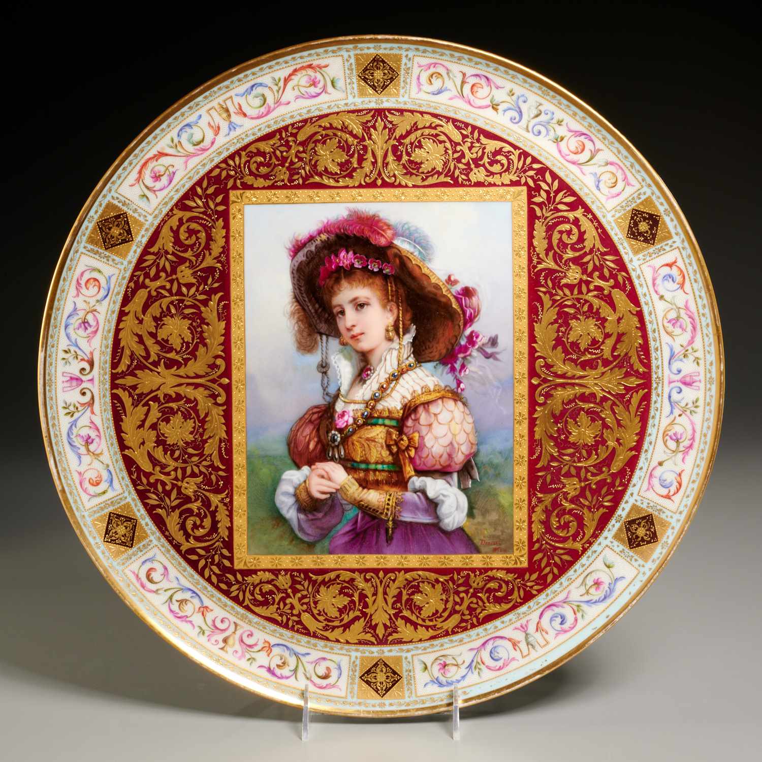 VIENNA PORCELAIN PAINTED PORTRAIT