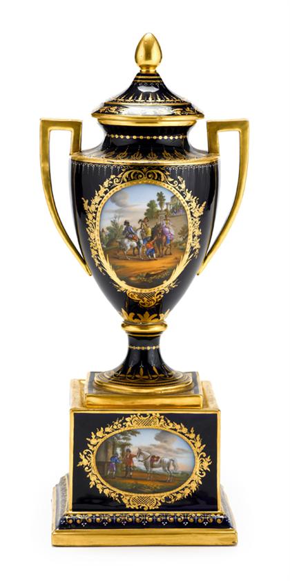 Vienna porcelain two-handled urn on