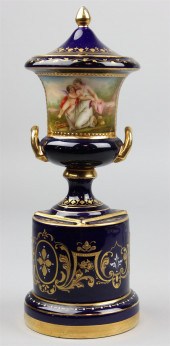 VIENNA STYLE PORCELAIN URN bea