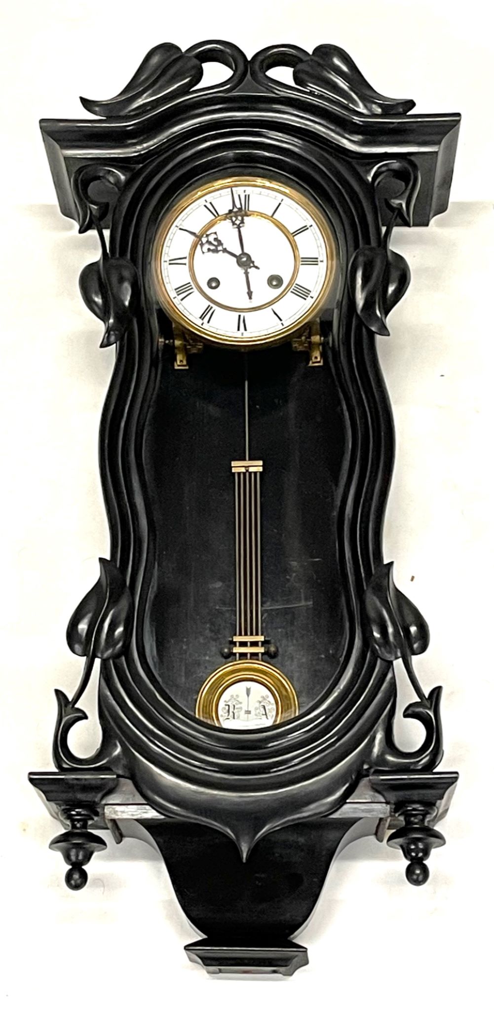 VIENNA STYLE WALL CLOCK circa 1900.