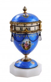 VIENNESE BLUE GUILLOCHE ENAMEL