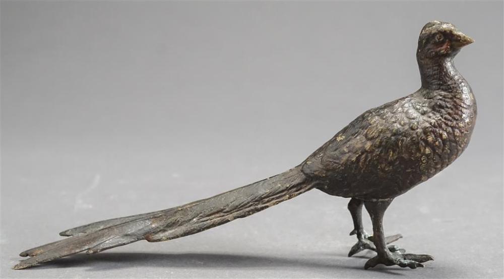 VIENNESE BRONZE PEACOCK, H: