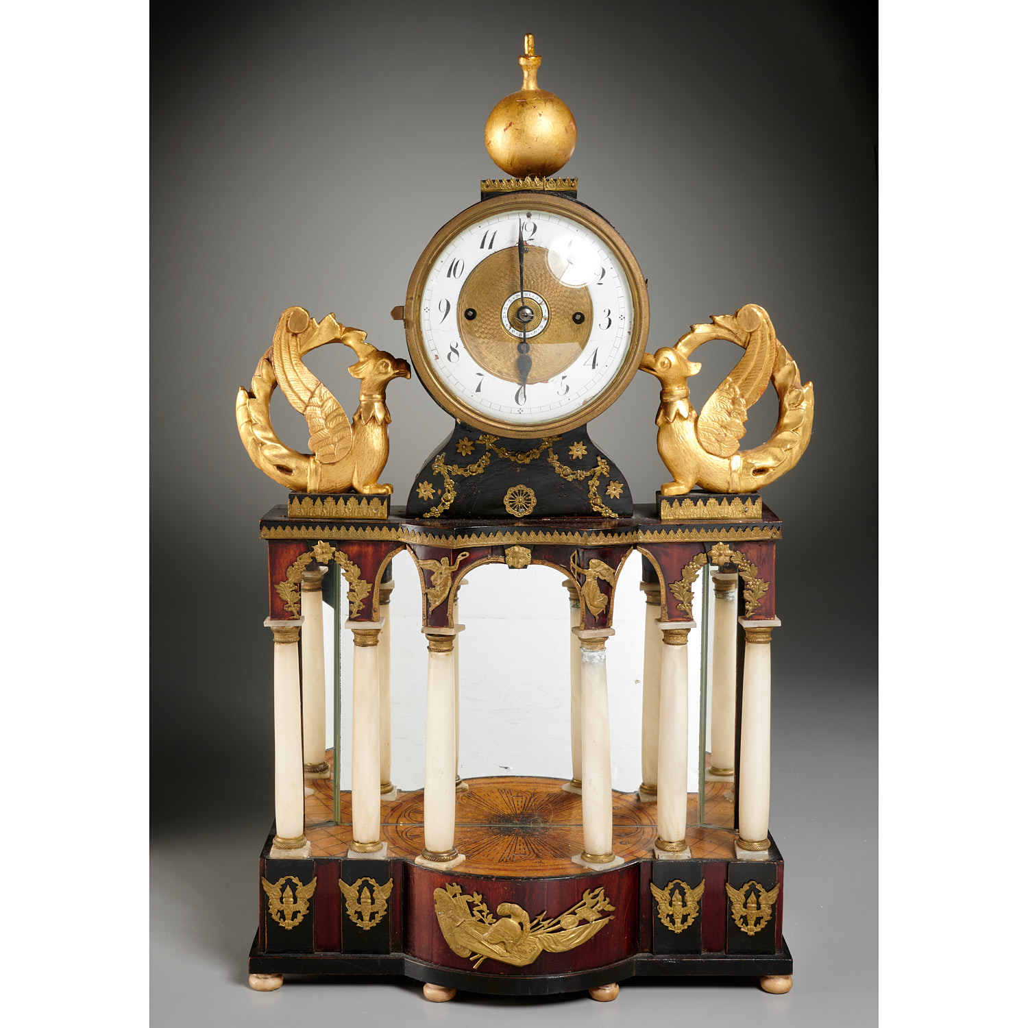 VIENNESE EMPIRE MANTEL CLOCK 19th