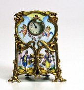 VIENNESE ENAMEL AND GILT BRONZ