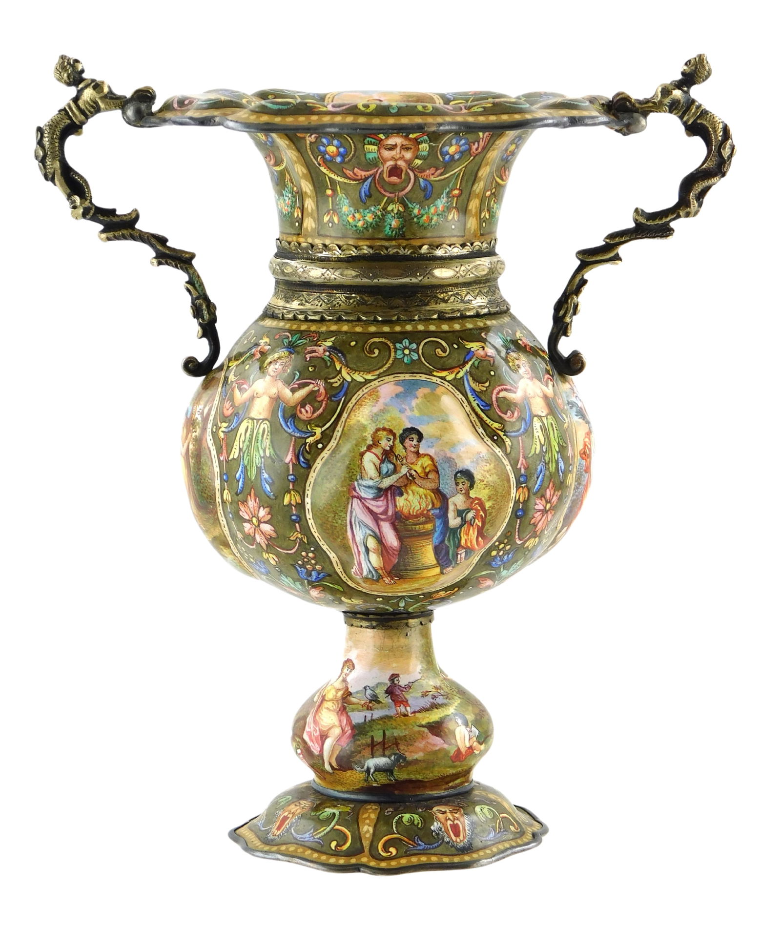 VIENNESE ENAMEL AND SILVER