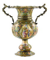 VIENNESE ENAMEL AND SILVER DOU