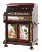 VIENNESE ENAMEL AND WOODEN PIA