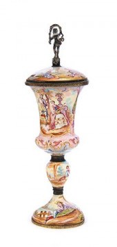 VIENNESE ENAMEL ON SILVER MARK