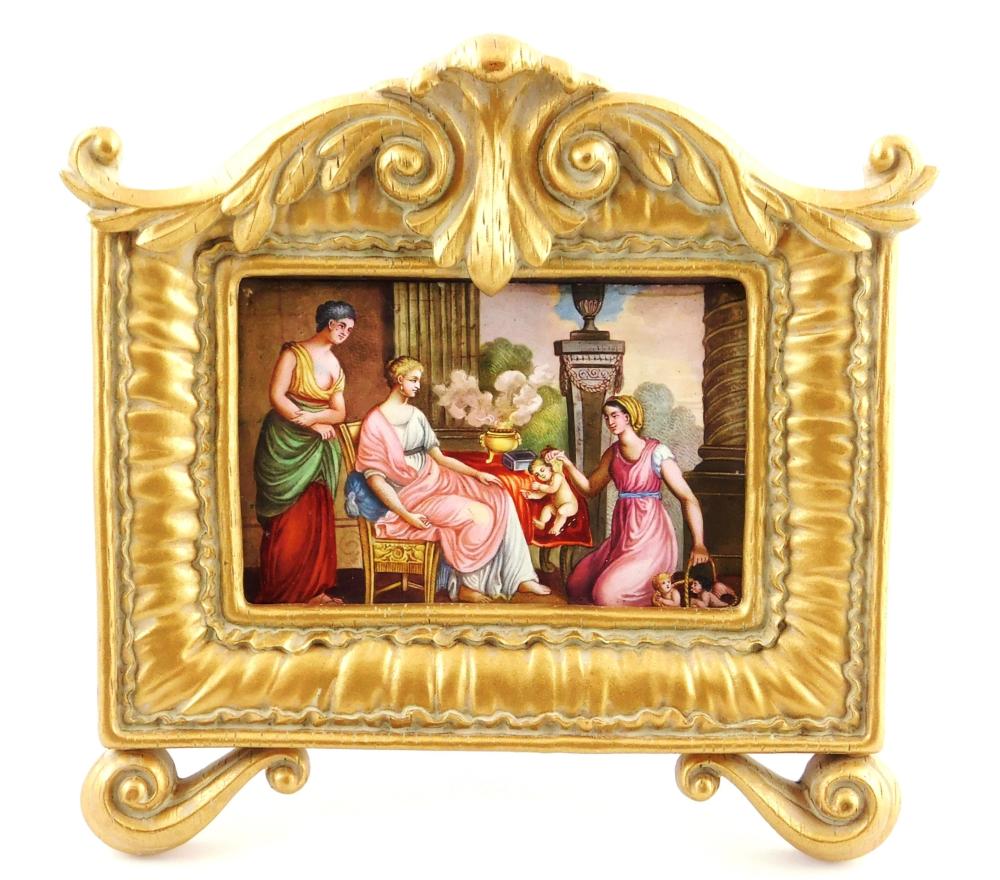VIENNESE ENAMEL PAINTED PLAQUE,