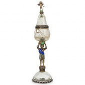VIENNESE ENAMELED SILVER AND R