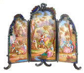 VIENNESE ENAMELED SILVER THREE