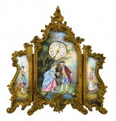 VIENNESE ENAMELED THREE PANEL