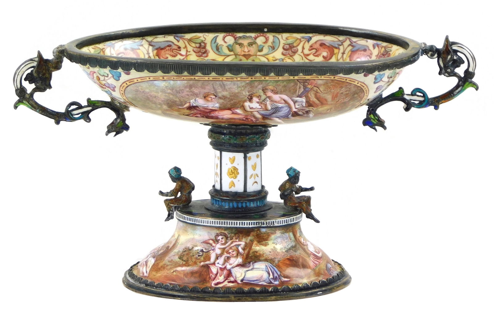 VIENNESE GILDED SILVER AND ENAMEL