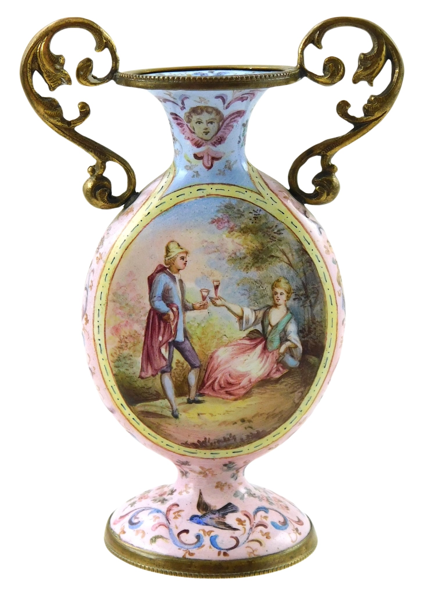 VIENNESE GILDED SILVER AND ENAMEL