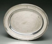 Viennese silver tray, oval wit