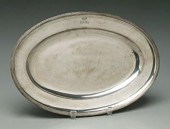 Viennese silver tray, oval wit