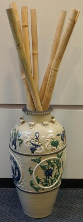 VIETNAMESE GLAZED STONEWARE FL