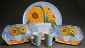 VIETRI SUNFLOWER DECORATED CER