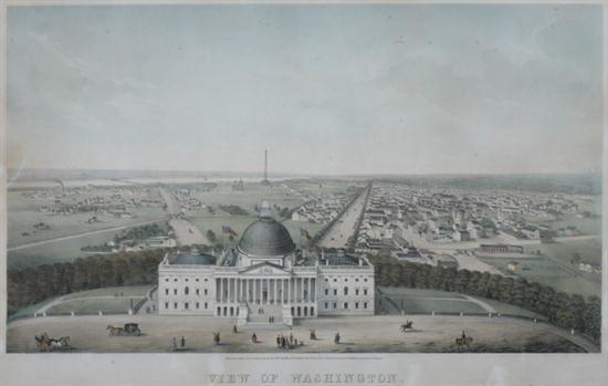 VIEW OF WASHINGTON. Lithograph by