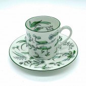 VIGNAUD LIMOGES BLUE GREEN BIR