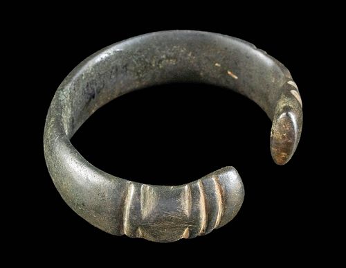 VIKING BRONZE BRACELET W/ INCISED