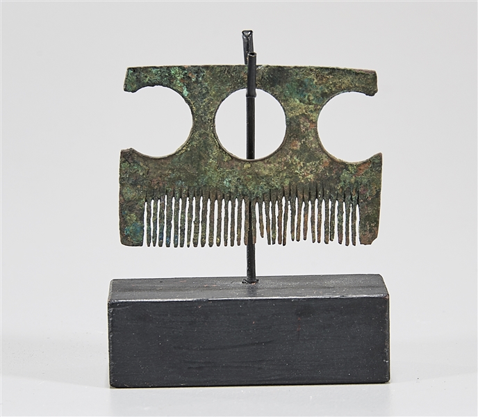 Viking-era bronze comb from