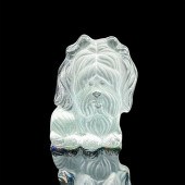 VIKING GLASS SHIH TZU SCULPTUR