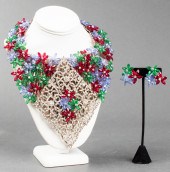 VILAIWAN CRYSTAL FLORAL NECKLA