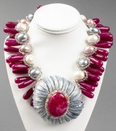 VILAIWAN FAUX PEARL & STONE FR