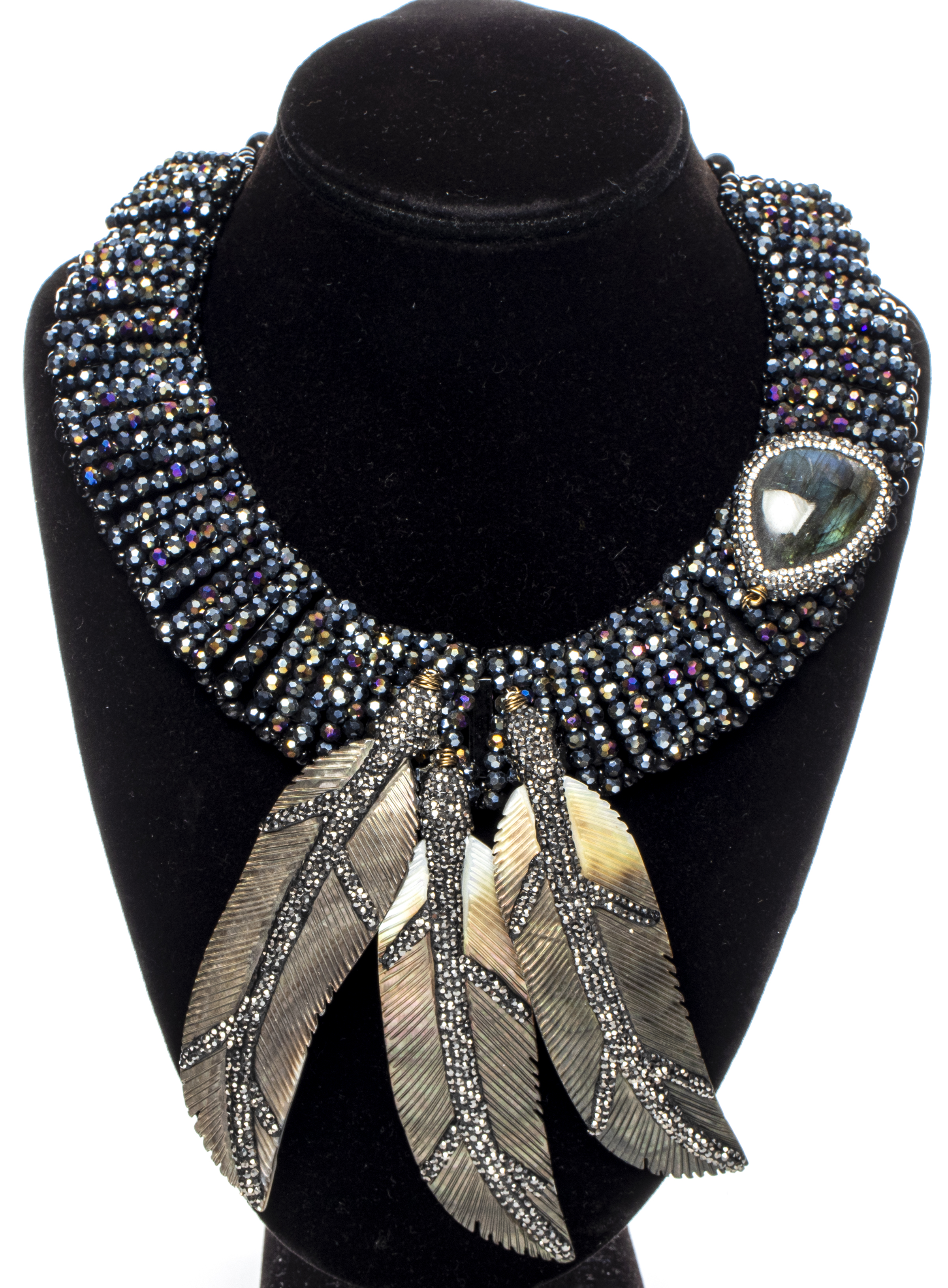 VILAIWAN LABRADORITE & BLACK MOP