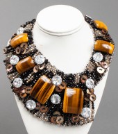 VILAIWAN TIGER EYE & BEADED NE
