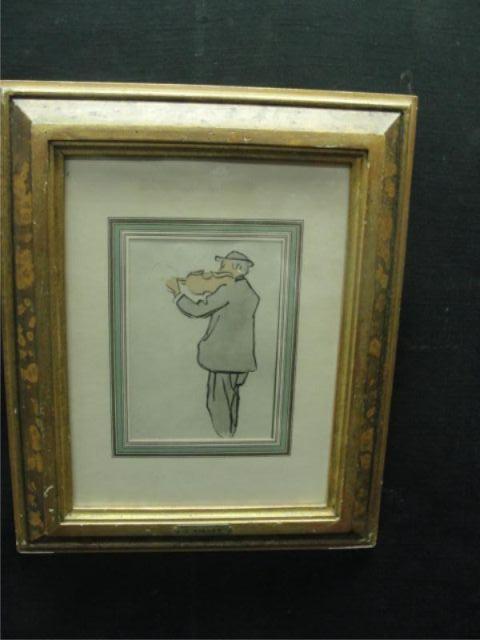 VILLON, J. Print of a Violinist.