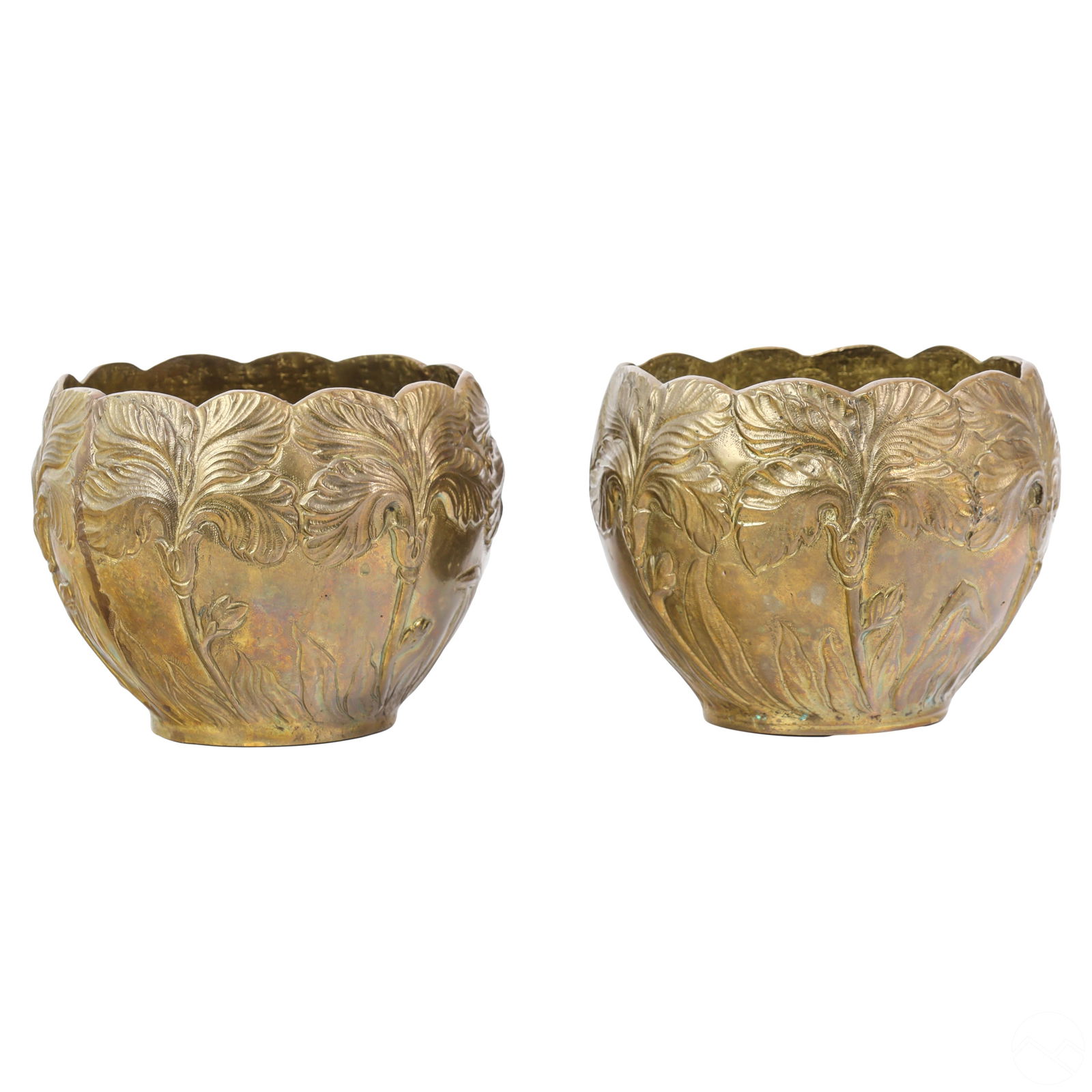 VINCENT GARNIER PAIR BRONZE VASE