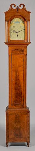 VINE INLAY TALL CASE WALNUT