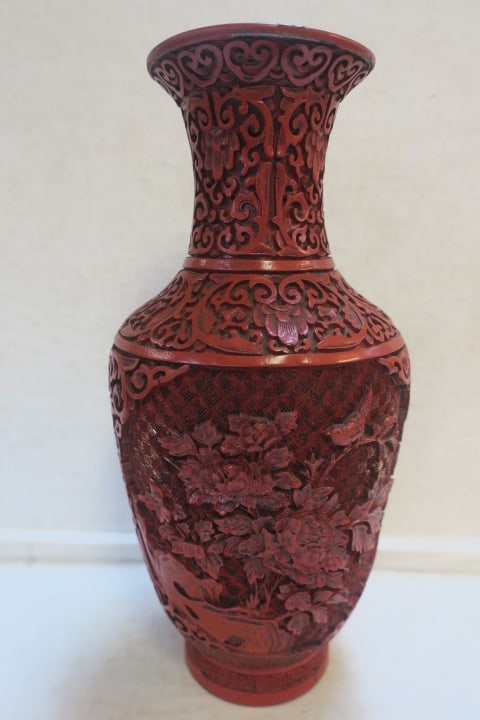 VINTAGE 12 1/2" CINNABAR DEEP