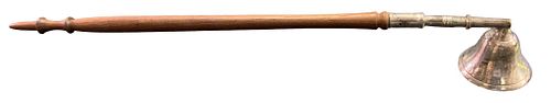 VINTAGE 14" SILVER WOODEN HANDLE
