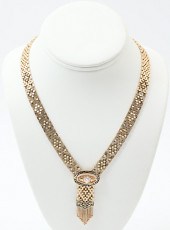 VINTAGE 14K DIAMOND TASSEL NEC