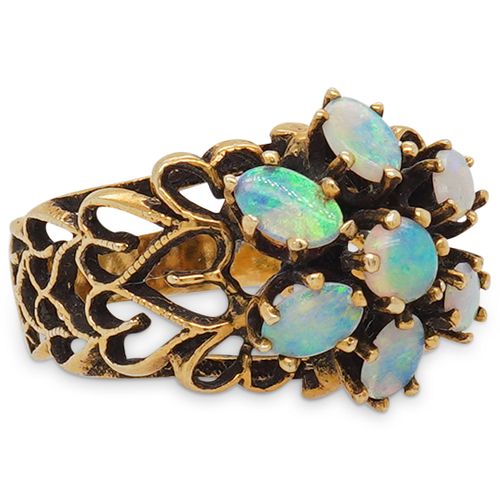 VINTAGE 14K GOLD AND OPAL LADIES
