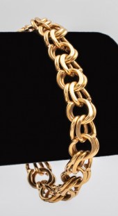 VINTAGE 14K GOLD CHARM BRACELE