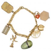 VINTAGE 14K GOLD CHARM BRACELE