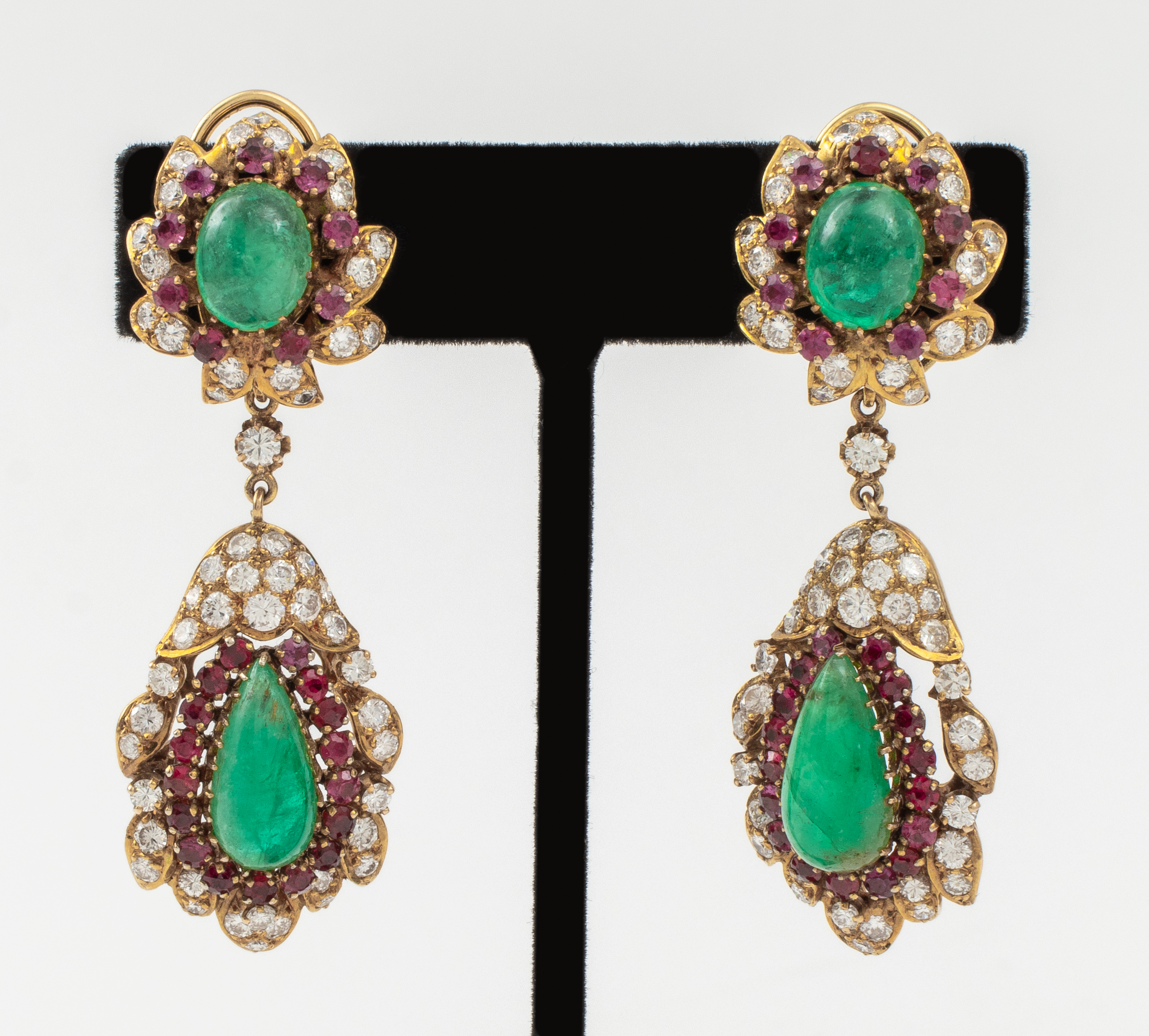 VINTAGE 14K GOLD DIAMOND EMERALD