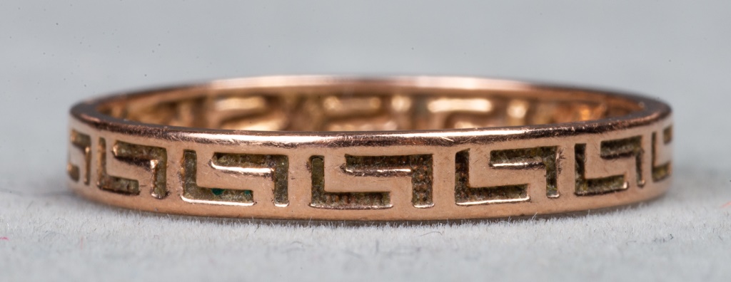 VINTAGE 14K ROSE GOLD GREEK KEY